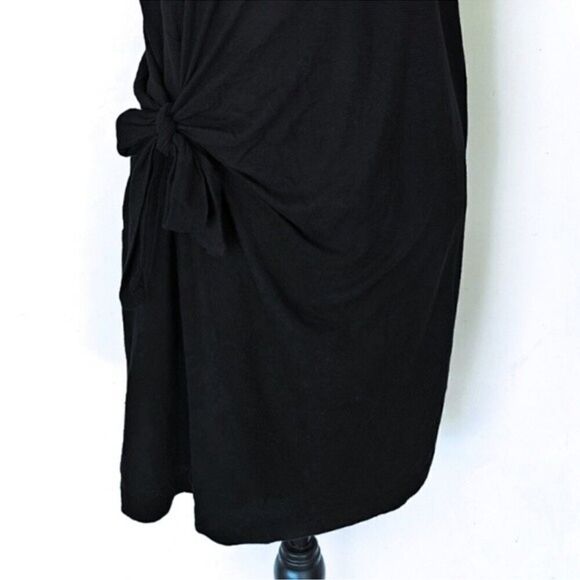 Vince Black Side Tie Lined Cotton Dress Size Small - Picture 6 of 9